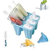 ❤ 【Conveniente y apto para lavavajillas】con un tamaño total de 20*14*9cm, este molde para helados se adapta casi a todos los refrigeradores, y la silicona flexible y antiadherente es fácil de desmoldar y limpiar, puede voltearlos al revés y limpiarlos sus manos o ponerlo en el lavavajillas.