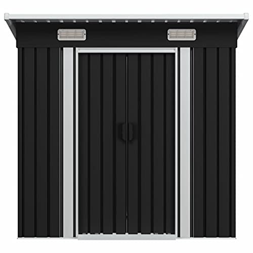 HUANGDANSP Gartenschuppen Anthrazit StahlHeim Garten Rasen Garten Garten Balkon Gartenbauten Gartenschuppen… – Bild 5