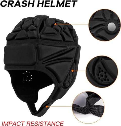 image for Bosgladek Rugby Headguards, Soft Football Helmet, Youth 7v7 Rugby Helm