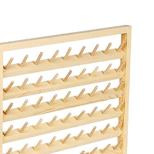 Support de rangement en bois pour fil à coudre de 54 bobines