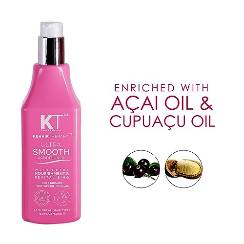 Image of KT Professional Keratin Protein Ultra Smooth Straight Hair Conditioner 500ml For Dry, Frizzy, Chemically & Color Treated Hair (Increasing Nourishment In Hair)