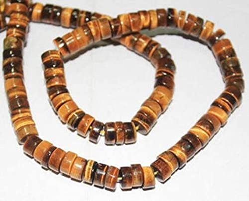 Perles oeil de tigre naturel forme pneu lisse pour donner vie à vos projets DIY