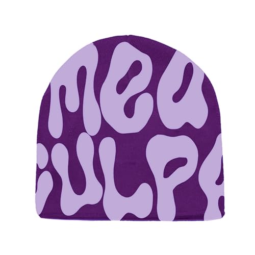 SENMAY Beanie for Men and Women MEA Culpa Y2K Knit Beanies Warm Winter Hat Purple Beanie