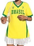 Soccer Jersey Shirts for Women Argentina Brazil Jersey Shirt Soccer Mom Tshirts Y2k V Neck Soccer Fans Tee Top