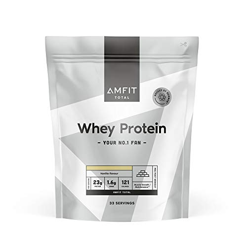 Amazon Brand: Amfit Nutrition Whey Protein Powder, Vanilla, 33 Servings (Pack of 1)