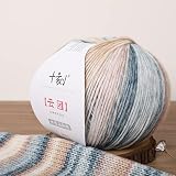 SHIKE Cloud-Cluster Multicolor Rainbow Yarn for Knitting&Crocheting.Soft Wool Acrylic Cotton Blended