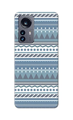 Image of Printed Hard Back Cover Case for Xiaomi 12 Pro Back Cover (Seamless Geometric Tribal Pattern) -1803