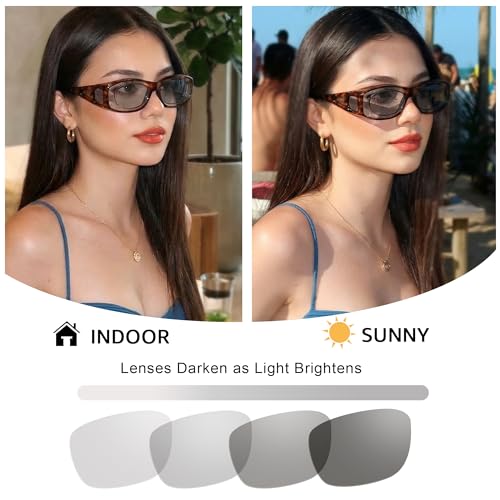 Image of LVIOE Polarized Photochromic Sunglasses Women Men, Fit Over Sun Glasses with UV Protection for Driving Traveling