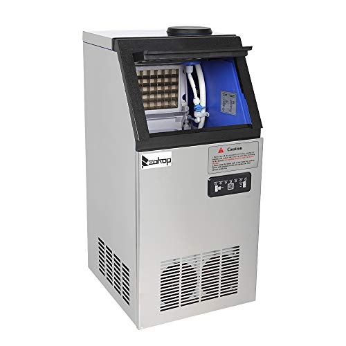 Fabricadora de hielo comercial acero inoxidable 495W 150lb/24h miniatura 1