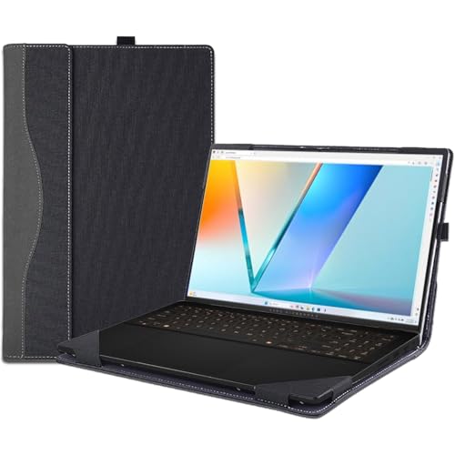 Funda para ASUS Vivobook S 15 y S 16 en piel sintética gris oscuro