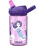 CamelBak Eddy+ Kids Bite Valve Straw Tritan Renew Water Bottle Arctic Mermaids, 14oz