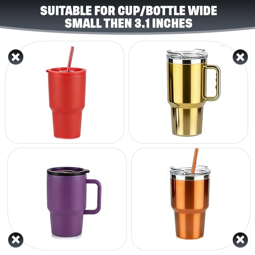 BBTO 6 Pcs Universal Car Cup Holder for Slim Water Bottles, Small Window Cup Holders for Vehicles Portable Multifunction Vehicle Bottle Mount Replacements for Trucks, Rvs, Bunk Bed - Thumbnail 4