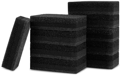 S&T INC. Dish Sponge 10 Pack for Sponges Kitchen Refill Multipurpose Cleaning and Dish Scrubber for Kitchen and Home 4.3 Inches x 2.8 Inches x 1 Inch Black