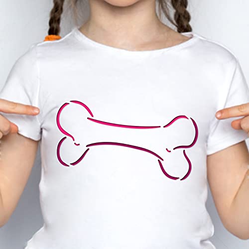 FINGERINSPIRE Hundeknochen-Schablone, 29,7 x 21 cm, Kunststoff, Hundeknochenmuster, Zeichenschablonen, rechteckig, wiederverwendbar, zum Malen auf Holz, Boden, Wand und Fliesen