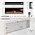Westinghouse 50inch Electric Fireplace, Realistic Flame&Log Set, Compatible with Alexa & Google Home, Wall Mount or Recessed, 24 Hour Timer, Color Changing Flames, 750W/1500W Indoor Heater (50inch)