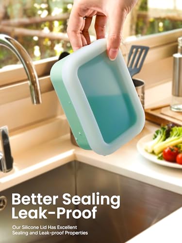 Image of 8 PCS 2 Cup Silicone Freezer Molds with Lid, Meal Prep Freezer Molds