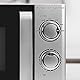 Caso M 20 Ecostyle Pro Mikrowelle, einfache Bedienung, 20 L Garraum, 800 Watt Leistung, Drehteller 3311, Silber, Schwarz