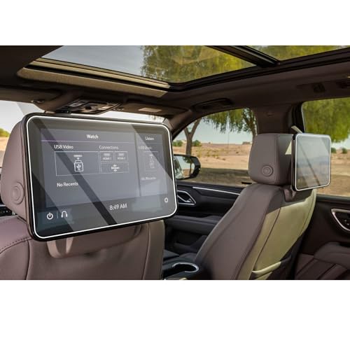 Image of CDEFG 2PCS for 2021-2025 Chevy Tahoe Suburban GMC Yukon Screen Protector for 2021-2025 Tahoe Suburban Yukon Escalade 12.6in Rear Seat Screen Cover 2021-2025 Tahoe Suburban Yukon Escalade Accessory