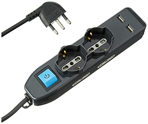 Electraline 62095 Multipresa 6 Posti 2 Polivalenti...