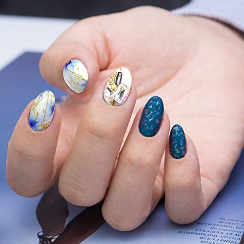 12 Box 3D Gold Silver Line Nail Decals, Line Nail Art Decoration Strip Line Set Kit,DIY Manicure Net Strips Design Nail Art Decoration - Thumbnail 2
