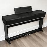 Staubschutz für Klaviertastatur 88 Tasten, E-Piano Abdeckung mit Notenständerabdeckung, Reißverschluss-Design, kompatibel mit Yamaha P Serie, 133 x 30x 17 cm, Schwarz
