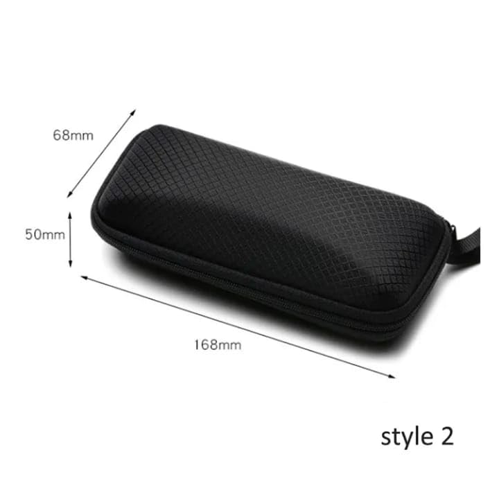 Image of Zipper Eyewear case - Spectacles cover - Goggles box Pouch for men and women. (BLACK)