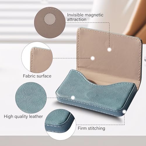 Image of RFID Blocking Wallet - Minimalist Leather Business Credit Card Holder (Qyan)