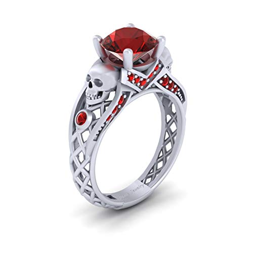 Bague rouge oxyde de zirconium argent DFJ, le cadeau idéal pour elle