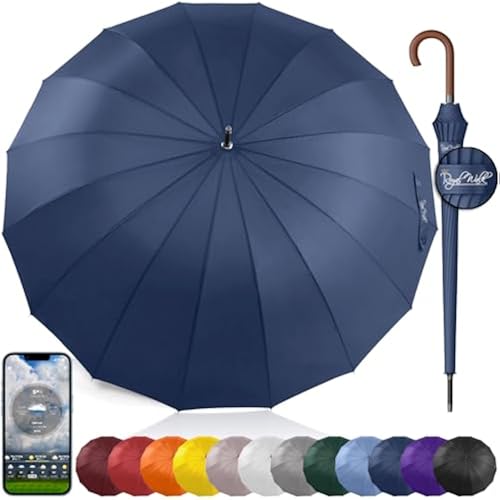 Royal Walk Large Umbrella for Rain & Golf, Windproof, Big, Heavy Duty Stick