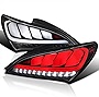 SPEC-D TUNING Black Housing Clear Lens Sequential LED Bar Tail Lights Compatible with 2010-2016 Hyundai Genesis 2Dr Coupe Left + Right Pair Assembly
