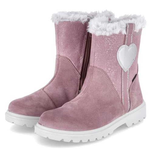 Girls Pink Winter Ankle Boots