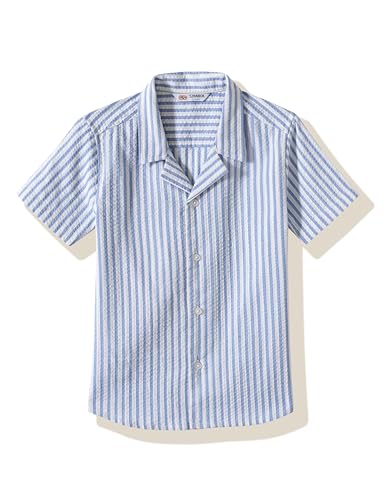 Image of Amazon Brand - Symbol Kids Boy's Half Sleeves Striper Regular Fit Shirt