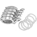 Stainless Steel 304 Single Pin Heavy Duty Tri Clamp with Wing Nut for Ferrule TC 2",5 Pack