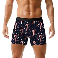 Cocila Men's Funny Christmas Breathable Briefs Xmas Santa pants Novelty Holiday Shorts 2x Mens Boxers With Fly Opening Black