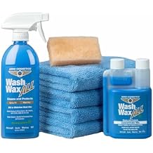 Wet or Waterless Car Wash Wax 8oz Concentrate Kit Makes 1 Gallon of Wash Wax ALL Aircraft Quality for Car, RV, Boat, Motorcycle Use Anywhere, Anytime, Home, Apartments, School, Garage, Parking Lots