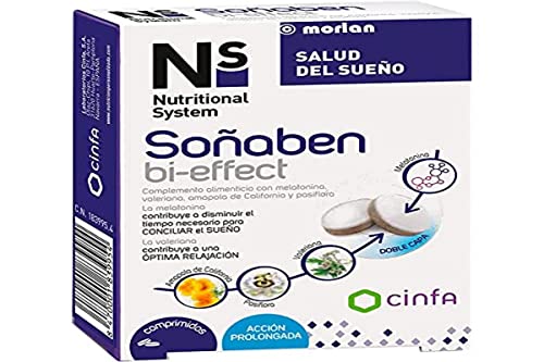 NUTRITIONAL SYSTEM NS Soñaben Bi-Effect, 15 comprimidos, blanco Cover