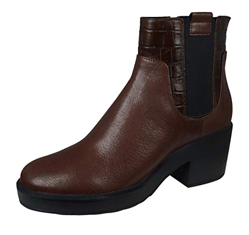 Geox D Kenly Mid A, Botas Chelsea para Mujer, (Brown C0013), 37...