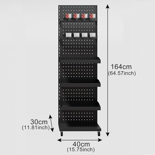Wytrzymały metalowy stojak na pegboard, organizer klasy komercyjnej do sprzedaży detalicznej, artykułów spożywczych, materiałów biurowych i narzędzi, trwałe rozwiązanie regałowe dla maksymalnej