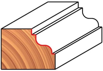 Freud 38-452: 1-1/4" (Dia.) Double Fillet Ogee Bit with 1/4" Shank, One Size, Perma-shield Coating Red