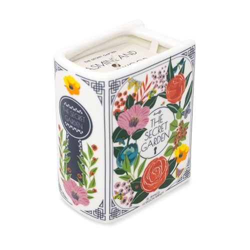 Steel Mill & Co Novelty Shaped Book Theme Scented Candle, 5 oz Candle with Notes of Jasmine and Cedarwood, Unique Gift for Readers (The Secret Garden)