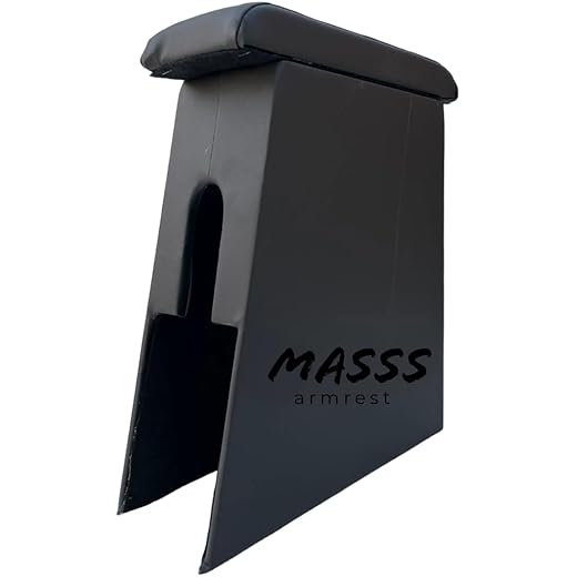 MASSS Wooden Car Armrest with Cushion & Storage Box