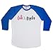 Cute and Psycho Unisex Baseball Long Sleeve Tee White-Royal X-Small