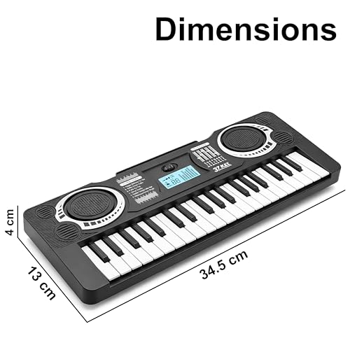 Image of Musical 37 Key Piano Keyboard Toy for Kids with 2 Modes - Electronic Music Instrument with Piano Notes and Indian Song Tunes - USB Type C and Battery Operated - Color As Per Stock