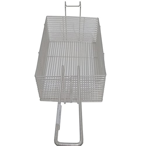 Peneira Cesto Fritura Fritadeira Retangular Arame 24x17x10cm