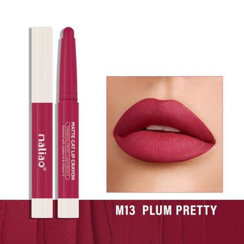 Image of Maliao Matte Cat Lip Crayon: Transfer-Proof & Lightweight (13-PLUM PRETTY)