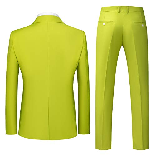 MOGU Mens Slim Fit 3 Piece Suit Blazer Jacket Pants and Vest Set2