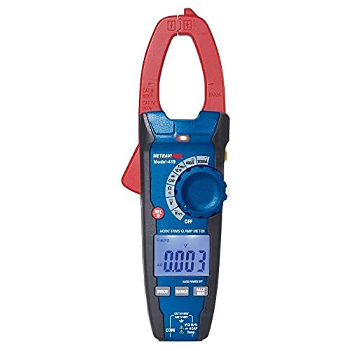 Metravi PRO 419 Digital T-RMS AC/DC Fully-protected Clamp Meter for 1000A AC T-RMS/DC with NCV (B08J4J84KM) Amazon Price History, Amazon Price Tracker