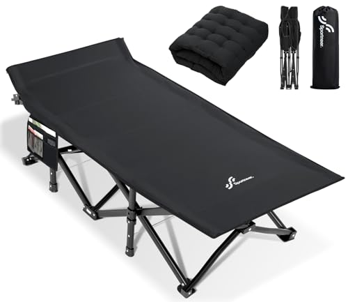 Sportneer Feldbett mit Matratze, Klappbett Breite 81cm Tragfähigkeit 204KG Gästebett Campingbett Feldbett Mit Aufbewahrungstasche für Erwachsene Outdoor Indoor Garten Camping Reisen