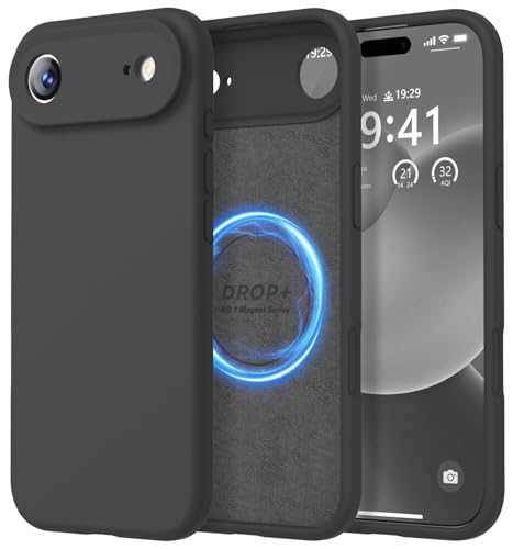 Image of LOVE 3000 Designed for iPhone Air Case, Premium Silicone [Compatible with Magsafe][Soft Anti-Scratch Microfiber Lining] Shockproof Protective Phone Case for Men Women 6.5 inch, Black