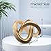 toytoto Modern Gold Geometric Sculpture Gold Knot Home Accent Decor,Multi-Angle Geometric Sculptures Statues for Living Room Bedroom Office Desk Bookshelf Coffee Table Home Decorations